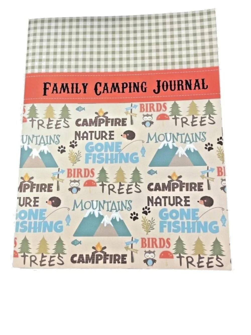 Family Camping Journal Notebook With Nature & Campfire Themed Cover Outdoor Book